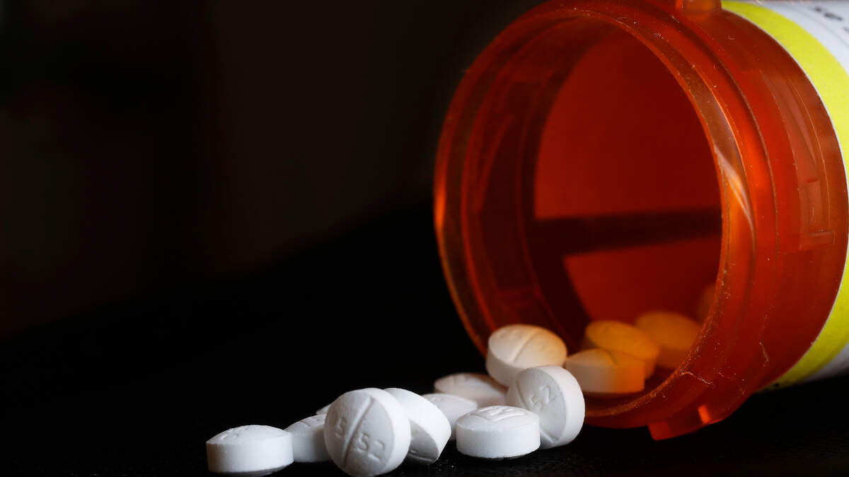 Oxycodone pills are pictured in New York in August of 2018.